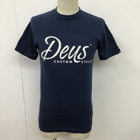 デウスエクスマキナ DEUS EX MACHINA Tシャツ 半袖 DMW41808J DEUS CUSTOM TEE XS ロゴ、文字 紺 / ネイビー /  メンズ USED 古着 中古 10097061