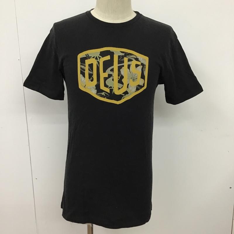 デウスエクスマキナ DEUS EX MACHINA Tシャツ 半袖 DMP71422 ALOHA SHIELD SS Tee XS ロゴ、文字 黒 / ブラック /  メンズ USED 古着 中古 10097064