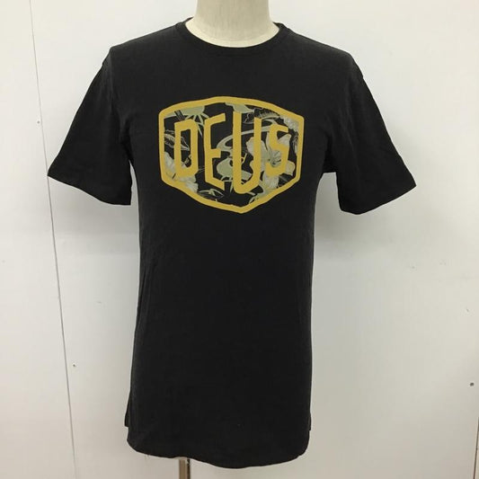 デウスエクスマキナ DEUS EX MACHINA Tシャツ 半袖 DMP71422 ALOHA SHIELD SS Tee XS ロゴ、文字 黒 / ブラック /  メンズ USED 古着 中古 10097064