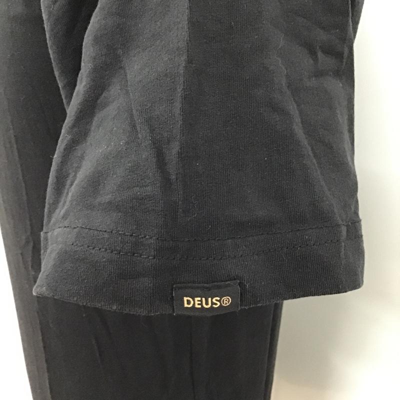 デウスエクスマキナ DEUS EX MACHINA Tシャツ 半袖 DMP71422 ALOHA SHIELD SS Tee XS ロゴ、文字 黒 / ブラック /  メンズ USED 古着 中古 10097064