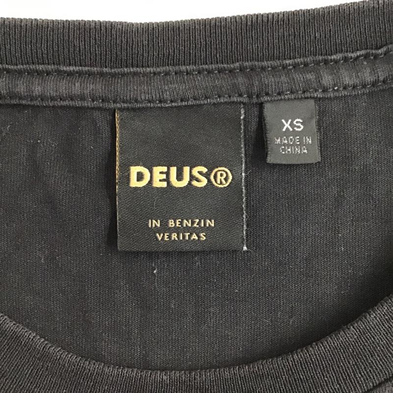 デウスエクスマキナ DEUS EX MACHINA Tシャツ 半袖 DMP71422 ALOHA SHIELD SS Tee XS ロゴ、文字 黒 / ブラック /  メンズ USED 古着 中古 10097064