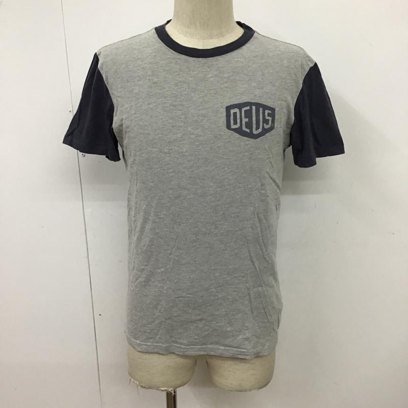 デウスエクスマキナ DEUS EX MACHINA Tシャツ 半袖 DMP51985C ロゴ、文字 灰 / グレー / X 紺 / ネイビー /  メンズ USED 古着 中古 10097067