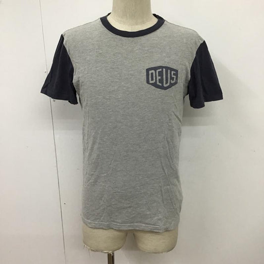 デウスエクスマキナ DEUS EX MACHINA Tシャツ 半袖 DMP51985C ロゴ、文字 灰 / グレー / X 紺 / ネイビー /  メンズ USED 古着 中古 10097067