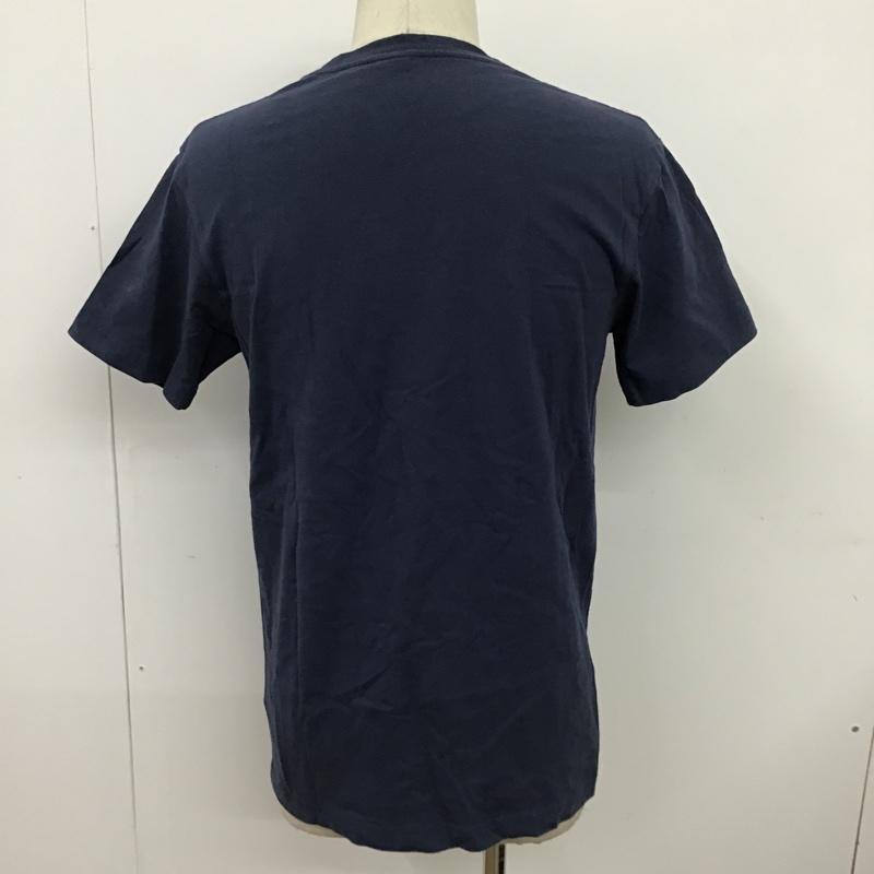 デウスエクスマキナ DEUS EX MACHINA Tシャツ 半袖 DMP61887 STANDARD APPLIQUE TEE S ロゴ、文字 紺 / ネイビー /  メンズ USED 古着 中古 10097070