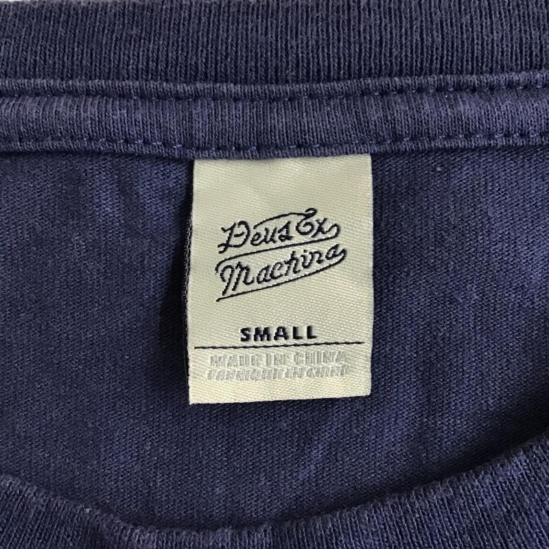 デウスエクスマキナ DEUS EX MACHINA Tシャツ 半袖 DMP61887 STANDARD APPLIQUE TEE S ロゴ、文字 紺 / ネイビー /  メンズ USED 古着 中古 10097070