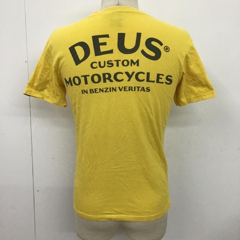 デウスエクスマキナ DEUS EX MACHINA Tシャツ 半袖 DMS71184C Gravity Tee XS ロゴ、文字 黄 / イエロー /  メンズ USED 古着 中古 10097073
