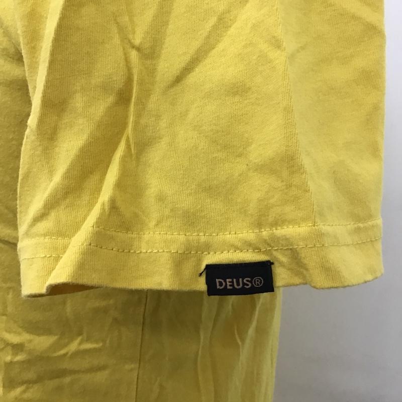 デウスエクスマキナ DEUS EX MACHINA Tシャツ 半袖 DMS71184C Gravity Tee XS ロゴ、文字 黄 / イエロー /  メンズ USED 古着 中古 10097073