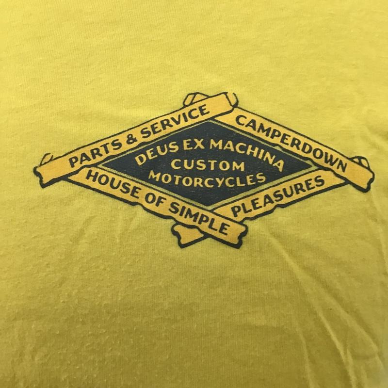 デウスエクスマキナ DEUS EX MACHINA Tシャツ 半袖 DMS71184C Gravity Tee XS ロゴ、文字 黄 / イエロー /  メンズ USED 古着 中古 10097073