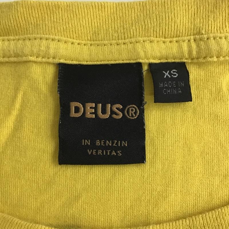 デウスエクスマキナ DEUS EX MACHINA Tシャツ 半袖 DMS71184C Gravity Tee XS ロゴ、文字 黄 / イエロー /  メンズ USED 古着 中古 10097073