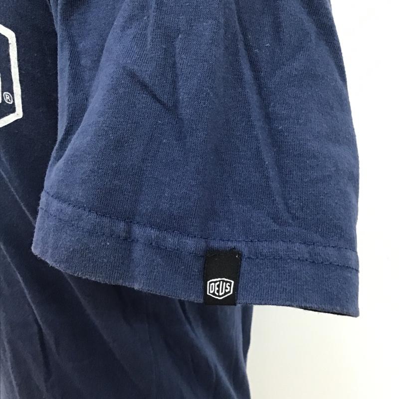 デウスエクスマキナ DEUS EX MACHINA Tシャツ 半袖 DMW41808C S ロゴ、文字 紺 / ネイビー /  メンズ USED 古着 中古 10097077