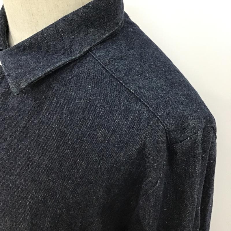ノーアイディ NO ID. シャツ、ブラウス 長袖 844006-775S シワ加工デニムショートカラーSH シャツ 長袖シャツ デニムシャツ 3 無地 インディゴ / インディゴ /  メンズ USED 古着 中古 10097085