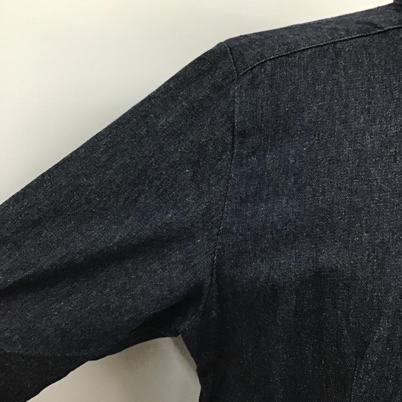 ノーアイディ NO ID. シャツ、ブラウス 長袖 844006-775S シワ加工デニムショートカラーSH シャツ 長袖シャツ デニムシャツ 3 無地 インディゴ / インディゴ /  メンズ USED 古着 中古 10097085