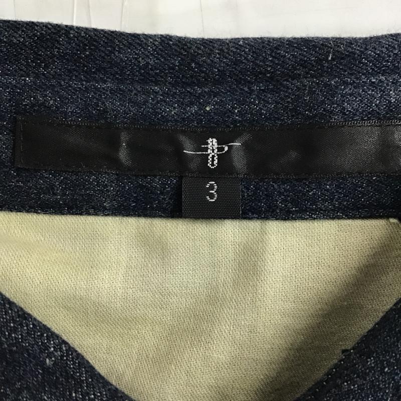 ノーアイディ NO ID. シャツ、ブラウス 長袖 844006-775S シワ加工デニムショートカラーSH シャツ 長袖シャツ デニムシャツ 3 無地 インディゴ / インディゴ /  メンズ USED 古着 中古 10097085