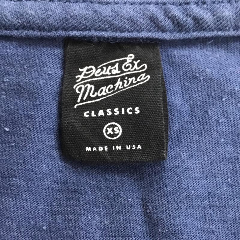 デウスエクスマキナ DEUS EX MACHINA Tシャツ 半袖 DMW41808D バックプリント XS ロゴ、文字 紺 / ネイビー /  メンズ USED 古着 中古 10097086