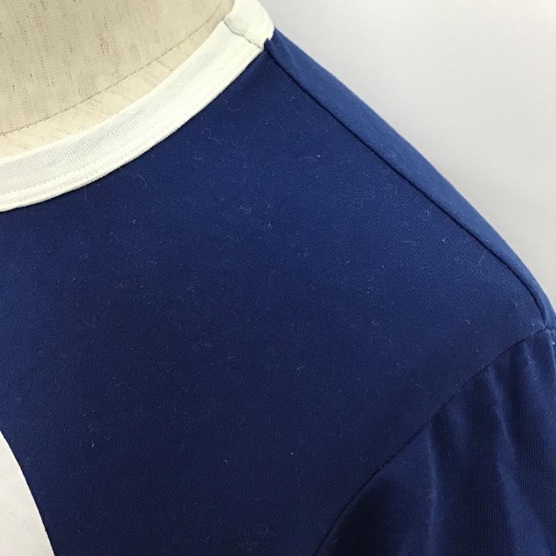ザノースフェイス THE NORTH FACE Tシャツ 半袖 NT31474 リンガーTシャツ M ロゴ、文字 青 / ブルー / X 白 / ホワイト /  メンズ USED 古着 中古 10097091