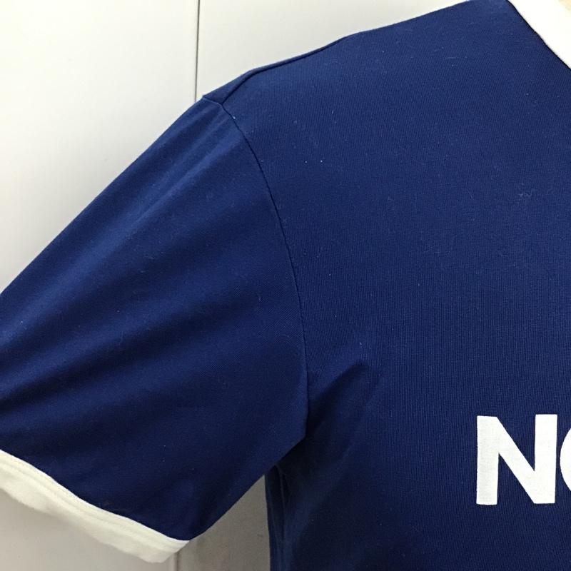 ザノースフェイス THE NORTH FACE Tシャツ 半袖 NT31474 リンガーTシャツ M ロゴ、文字 青 / ブルー / X 白 / ホワイト /  メンズ USED 古着 中古 10097091