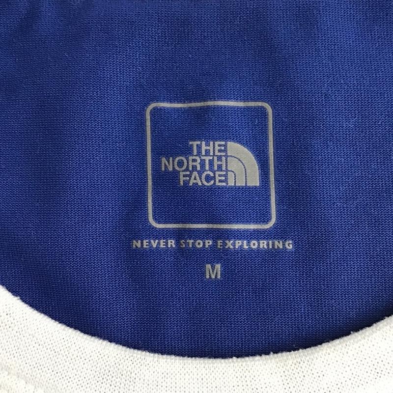 ザノースフェイス THE NORTH FACE Tシャツ 半袖 NT31474 リンガーTシャツ M ロゴ、文字 青 / ブルー / X 白 / ホワイト /  メンズ USED 古着 中古 10097091