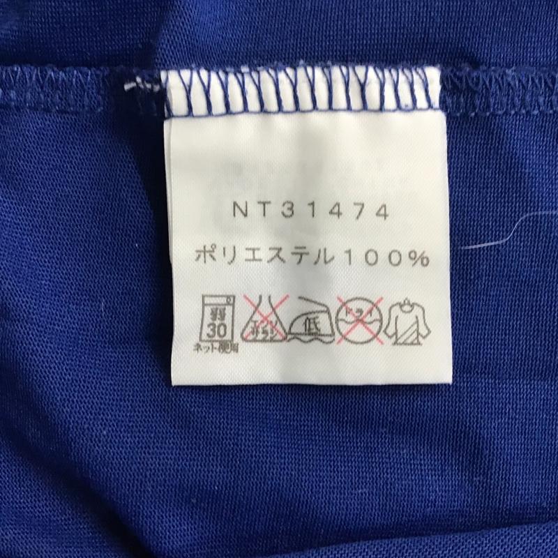 ザノースフェイス THE NORTH FACE Tシャツ 半袖 NT31474 リンガーTシャツ M ロゴ、文字 青 / ブルー / X 白 / ホワイト /  メンズ USED 古着 中古 10097091