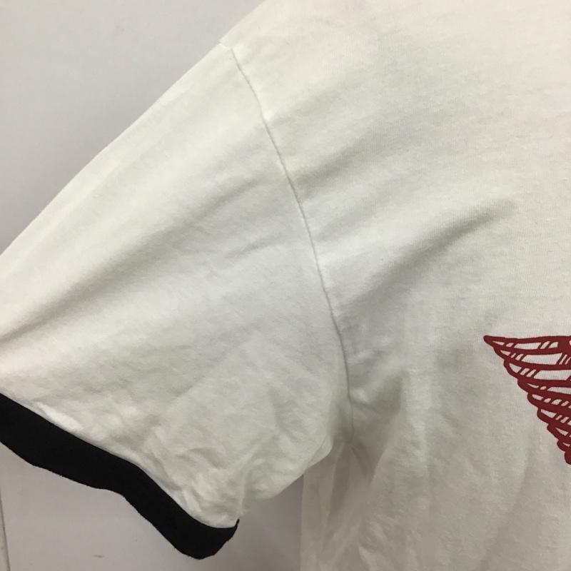 ポークチョップガレージサプライ PORKCHOP GARAGE SUPPLY Tシャツ 半袖 リンガーTシャツ バックプリント 豚 L ロゴ、文字 白 / ホワイト / X 黒 / ブラック /  メンズ USED 古着 中古 10097093