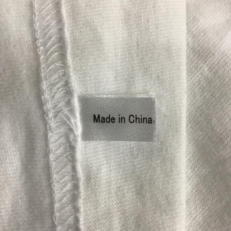 ポークチョップガレージサプライ PORKCHOP GARAGE SUPPLY Tシャツ 半袖 リンガーTシャツ バックプリント 豚 L ロゴ、文字 白 / ホワイト / X 黒 / ブラック /  メンズ USED 古着 中古 10097093