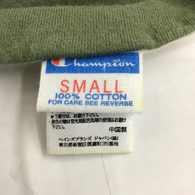 チャンピオン Champion Tシャツ 半袖 リバーシブル S ロゴ、文字 カーキ / カーキ / X 白 / ホワイト /  メンズ USED 古着 中古 10097095