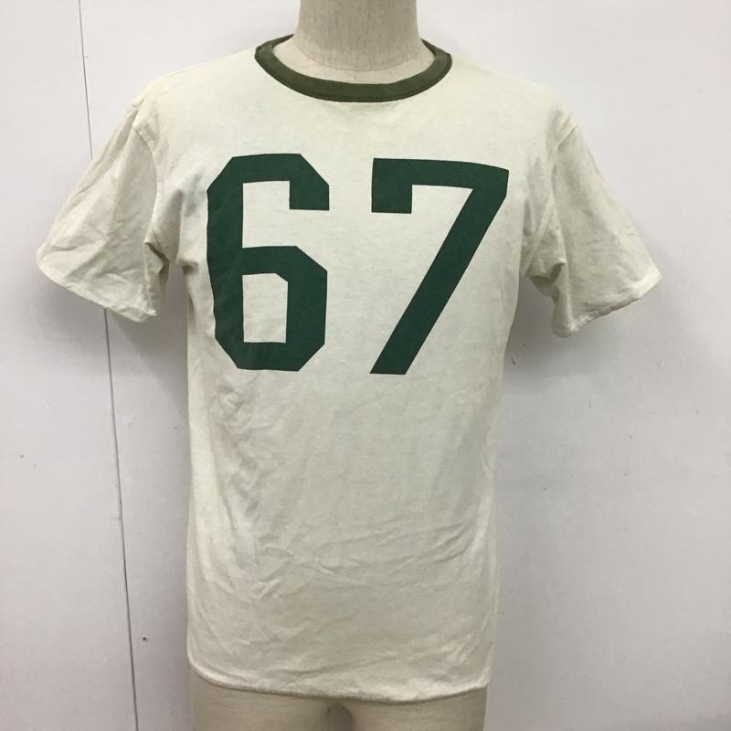 チャンピオン Champion Tシャツ 半袖 リバーシブル S ロゴ、文字 カーキ / カーキ / X 白 / ホワイト /  メンズ USED 古着 中古 10097095