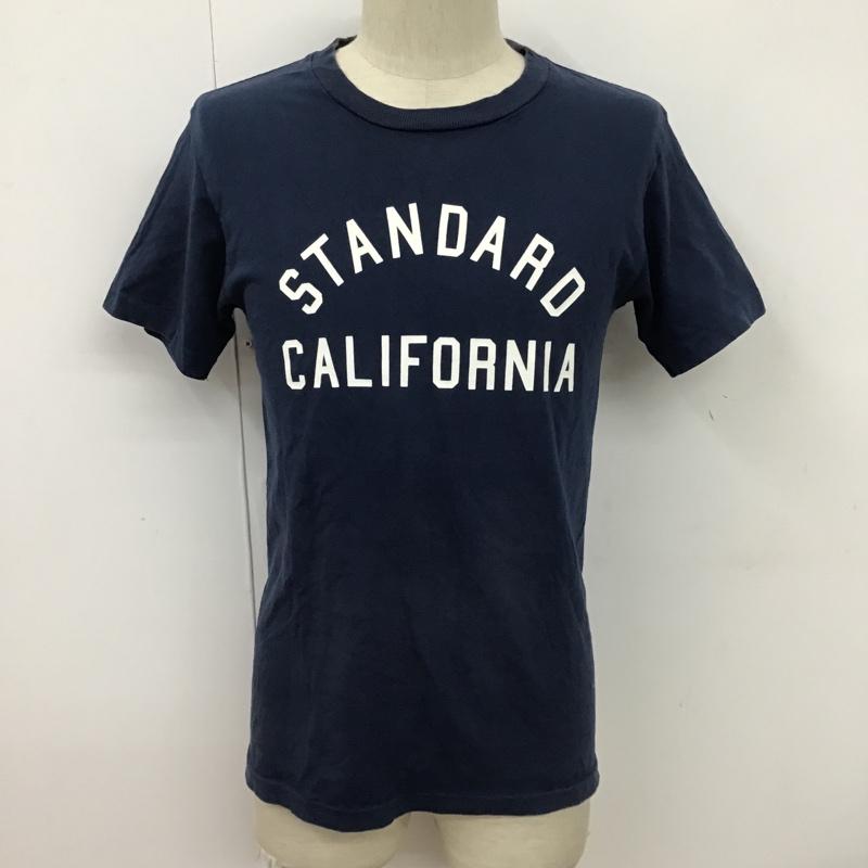 スタンダード カリフォルニア STANDARD CALIFORNIA Tシャツ 半袖 ロゴ S プリント 紺 / ネイビー /  メンズ USED 古着 中古 10097099
