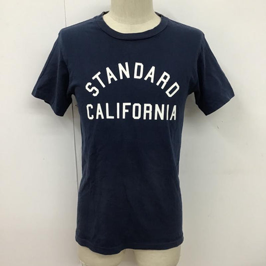 スタンダード カリフォルニア STANDARD CALIFORNIA Tシャツ 半袖 ロゴ S プリント 紺 / ネイビー /  メンズ USED 古着 中古 10097099
