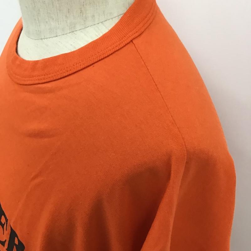 ラッセル RUSSELL Tシャツ 半袖 クルーネック プリント L ロゴ、文字 橙 / オレンジ /  メンズ USED 古着 中古 10097112