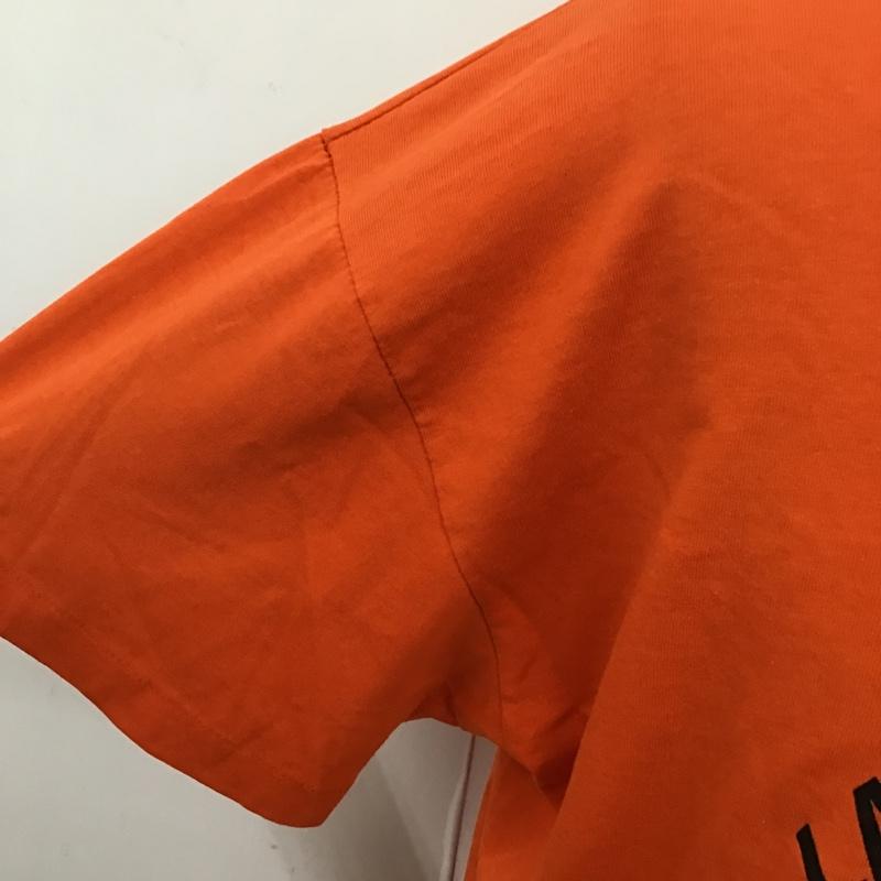 ラッセル RUSSELL Tシャツ 半袖 クルーネック プリント L ロゴ、文字 橙 / オレンジ /  メンズ USED 古着 中古 10097112