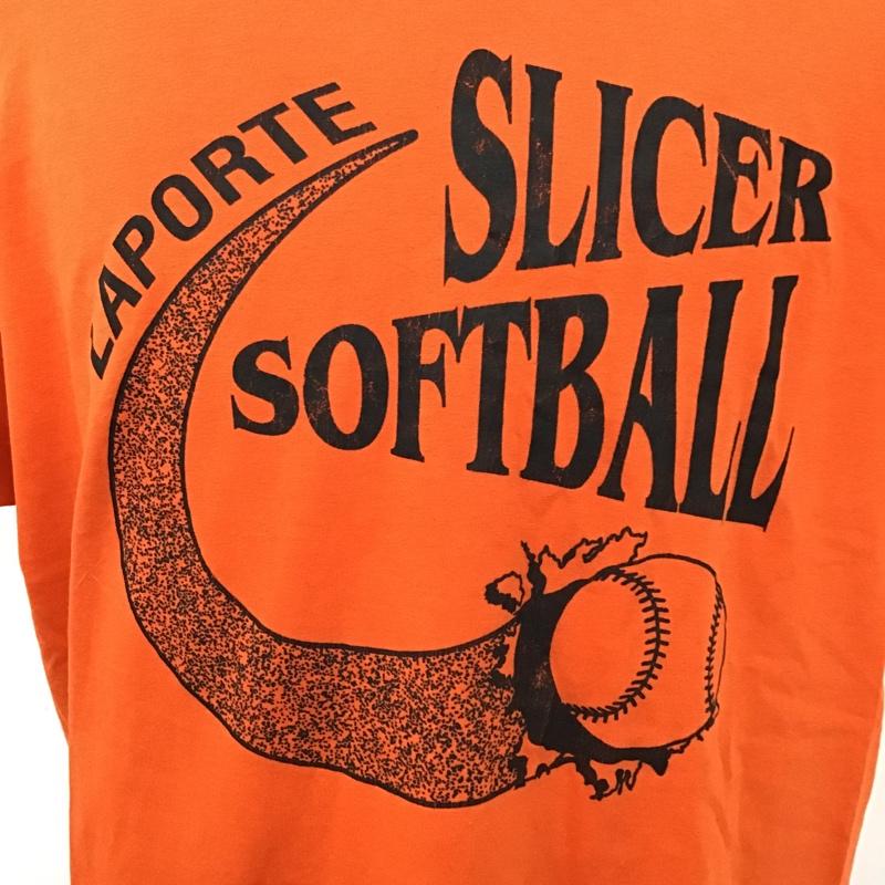 ラッセル RUSSELL Tシャツ 半袖 クルーネック プリント L ロゴ、文字 橙 / オレンジ /  メンズ USED 古着 中古 10097112