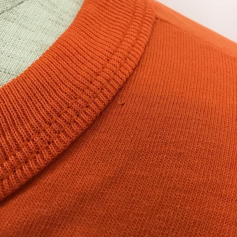 ラッセル RUSSELL Tシャツ 半袖 クルーネック プリント L ロゴ、文字 橙 / オレンジ /  メンズ USED 古着 中古 10097112