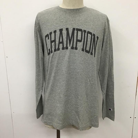 チャンピオン Champion Tシャツ 長袖 L プリント 灰 / グレー /  メンズ USED 古着 中古 10097117