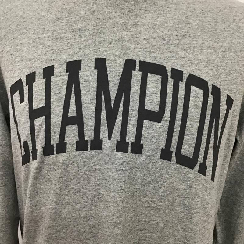 チャンピオン Champion Tシャツ 長袖 L プリント 灰 / グレー /  メンズ USED 古着 中古 10097117