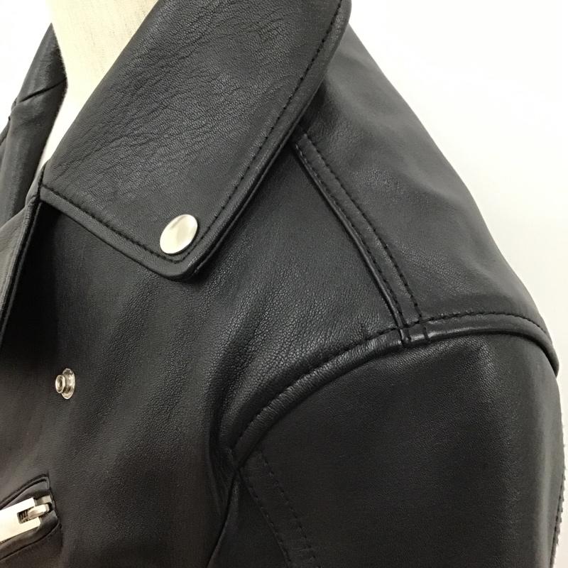 ディーゼル DIESEL ジャケット、上着 レザージャケット 羊革 ラムレザー ライダース M 無地 黒 / ブラック /  メンズ USED 古着 中古 10097155
