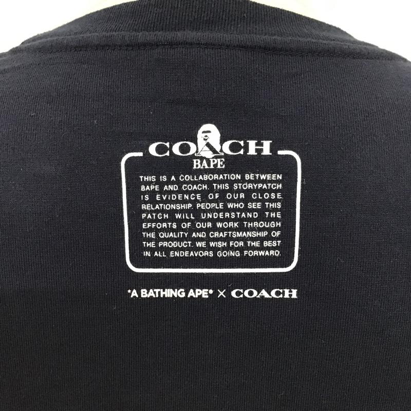 アベイシングエイプ A BATHING APE Tシャツ 半袖 001CSH731902C COACH COLLEGE TEE XL ロゴ、文字 紺 / ネイビー /  メンズ USED 古着 中古 10097157