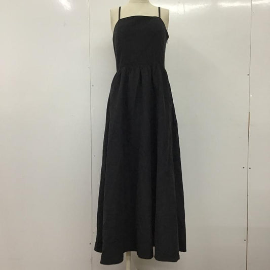 ナイスクラップ NICE CLAUP ワンピース ロングスカート 0122090250 後ろリボンキャミワンピース FREE 無地 黒 / ブラック /  レディース USED 古着 中古 10097170