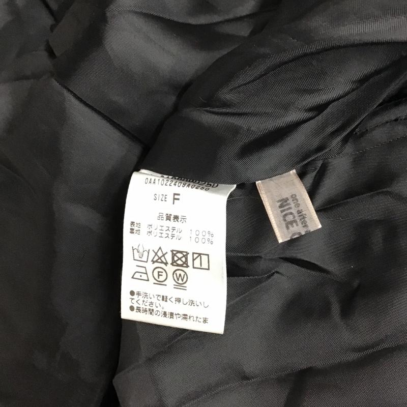 ナイスクラップ NICE CLAUP ワンピース ロングスカート 0122090250 後ろリボンキャミワンピース FREE 無地 黒 / ブラック /  レディース USED 古着 中古 10097170