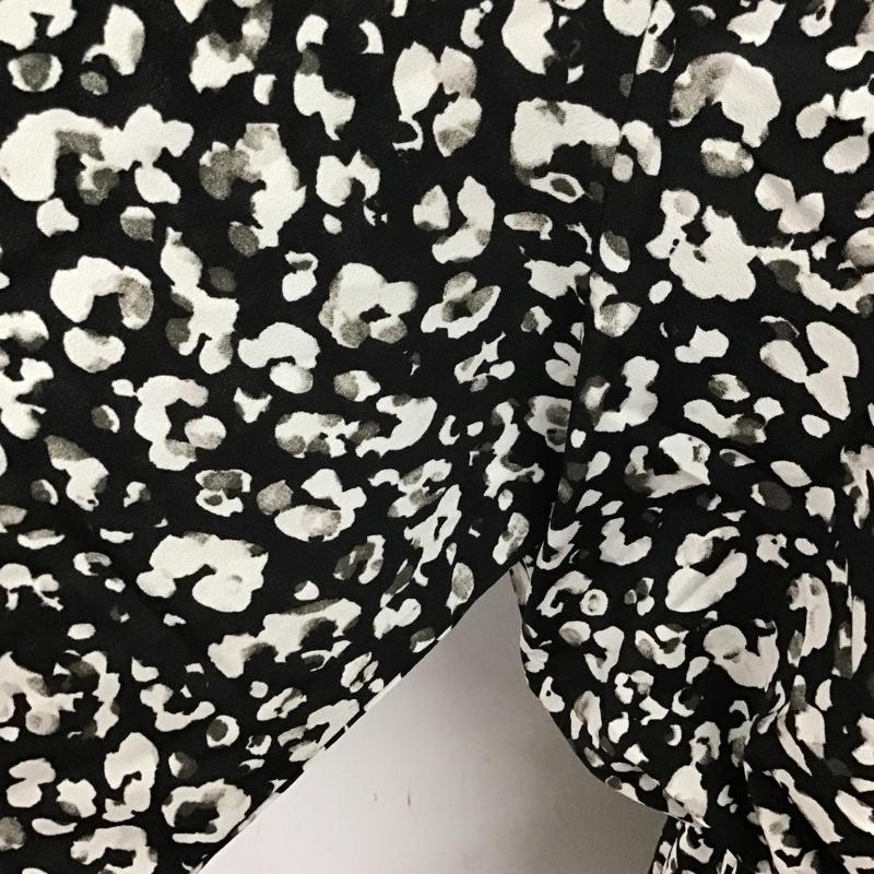 グリーンレーベルリラクシング green label relaxing ワンピース ロングスカート 3526-167-2535 プリント ギャザー ティアードワンピース 総柄 黒 / ブラック /  レディース USED 古着 中古 10097173