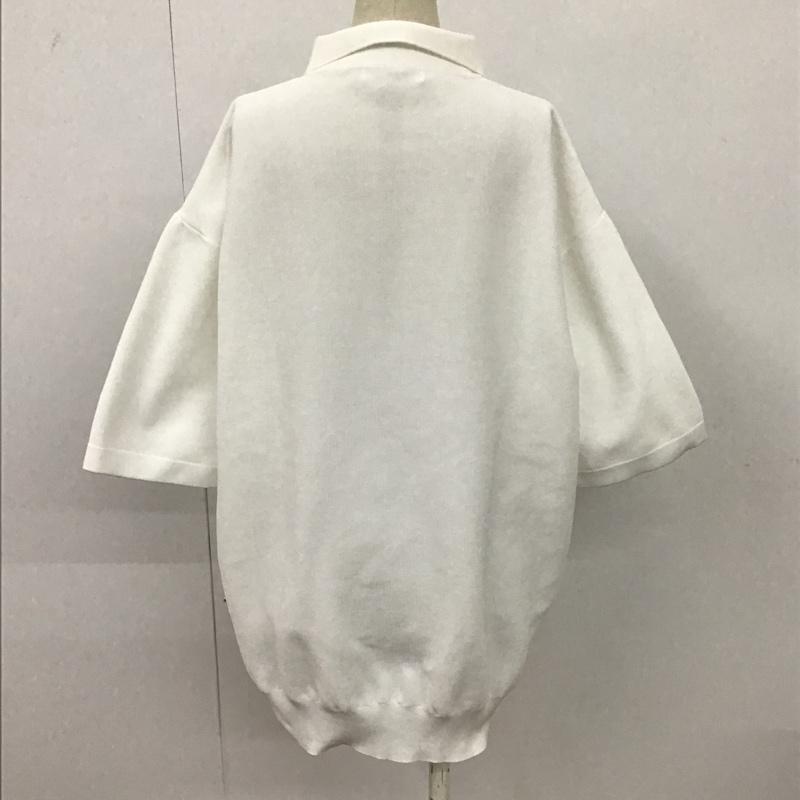 ロデオクラウンズ Rodeo Crowns ポロシャツ 半袖 426FSH70-037B ニットポロシャツ 半袖カットソー ニットカットソー FREE 無地 白 / ホワイト /  レディース USED 古着 中古 10097195