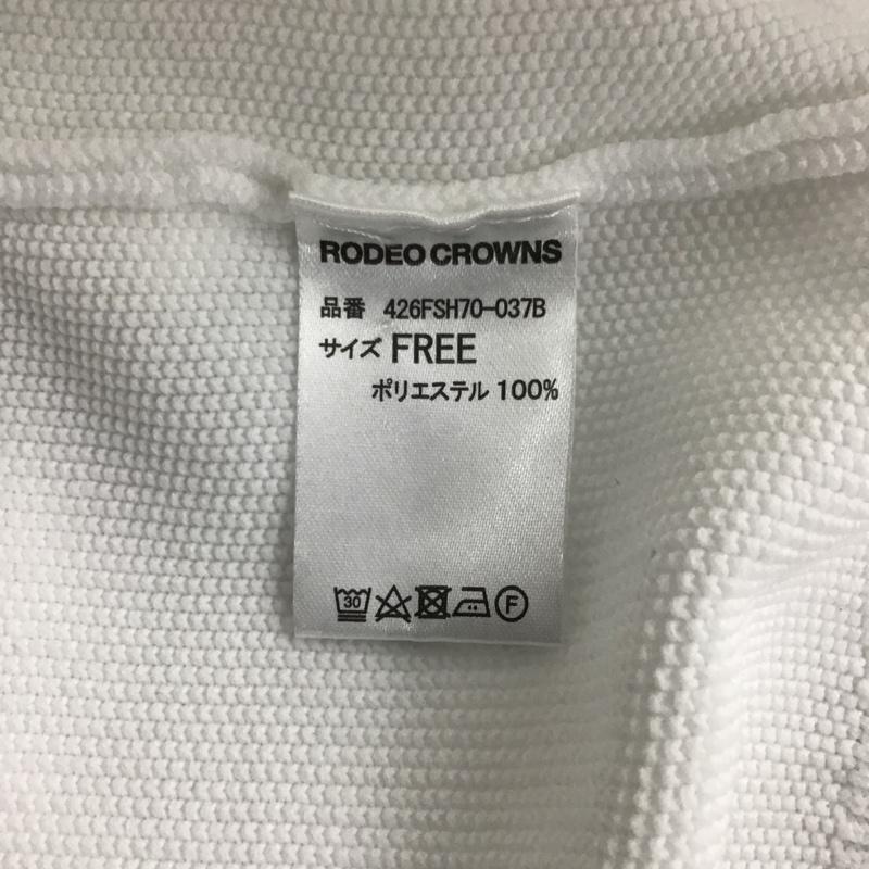 ロデオクラウンズ Rodeo Crowns ポロシャツ 半袖 426FSH70-037B ニットポロシャツ 半袖カットソー ニットカットソー FREE 無地 白 / ホワイト /  レディース USED 古着 中古 10097195