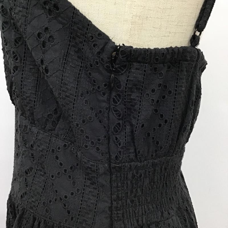 ヘザー Heather ワンピース ロングスカート HE070454TS カットワークアソートキャミワンピース FREE レース柄 黒 / ブラック /  レディース USED 古着 中古 10097200