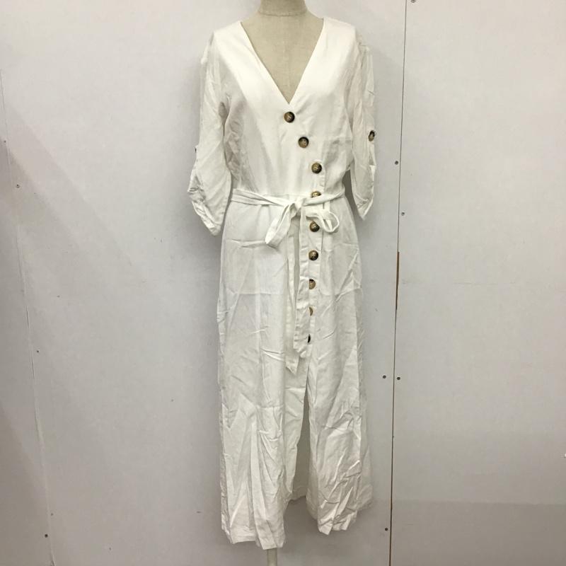 ザラ ZARA ワンピース ロングスカート M 無地 白 / ホワイト /  レディース USED 古着 中古 10097211