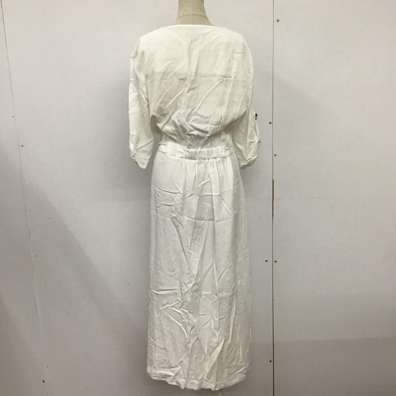 ザラ ZARA ワンピース ロングスカート M 無地 白 / ホワイト /  レディース USED 古着 中古 10097211