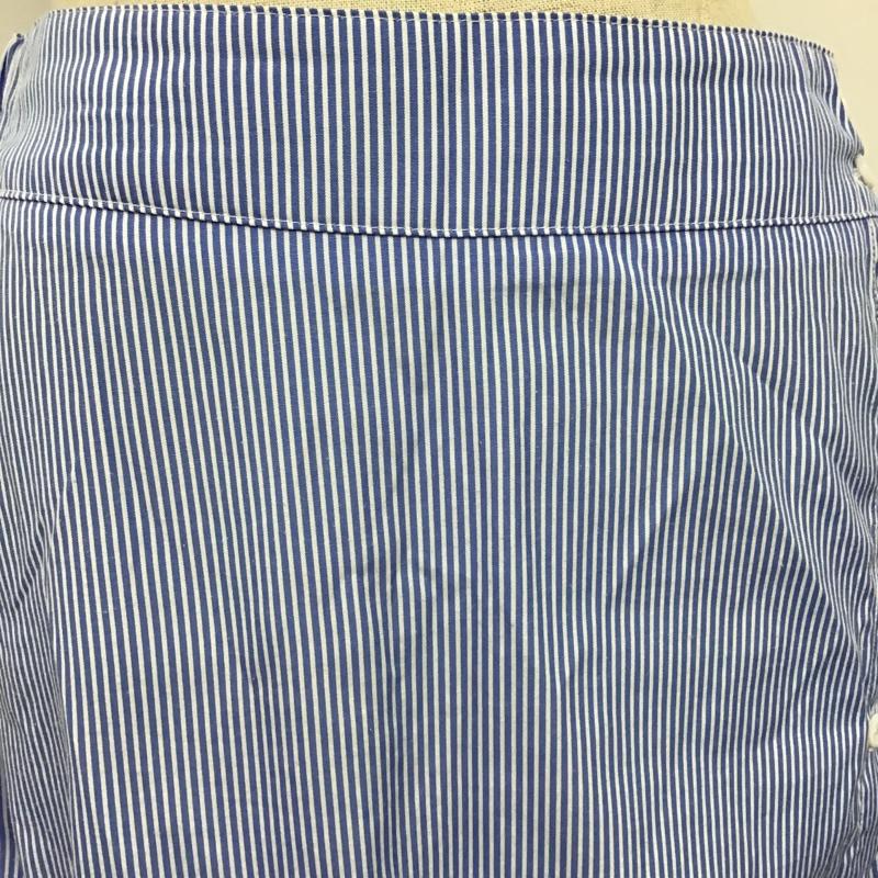 ザラウーマン ZARA WOMAN スカート ロングスカート マーメイド フレア M ストライプ 白 / ホワイト / X 水色 / ライトブルー /  レディース USED 古着 中古 10097212