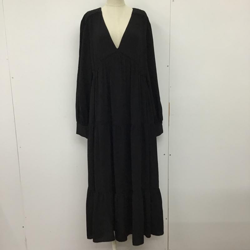 ザラ ZARA ワンピース ロングスカート M 無地 黒 / ブラック /  レディース USED 古着 中古 10097215