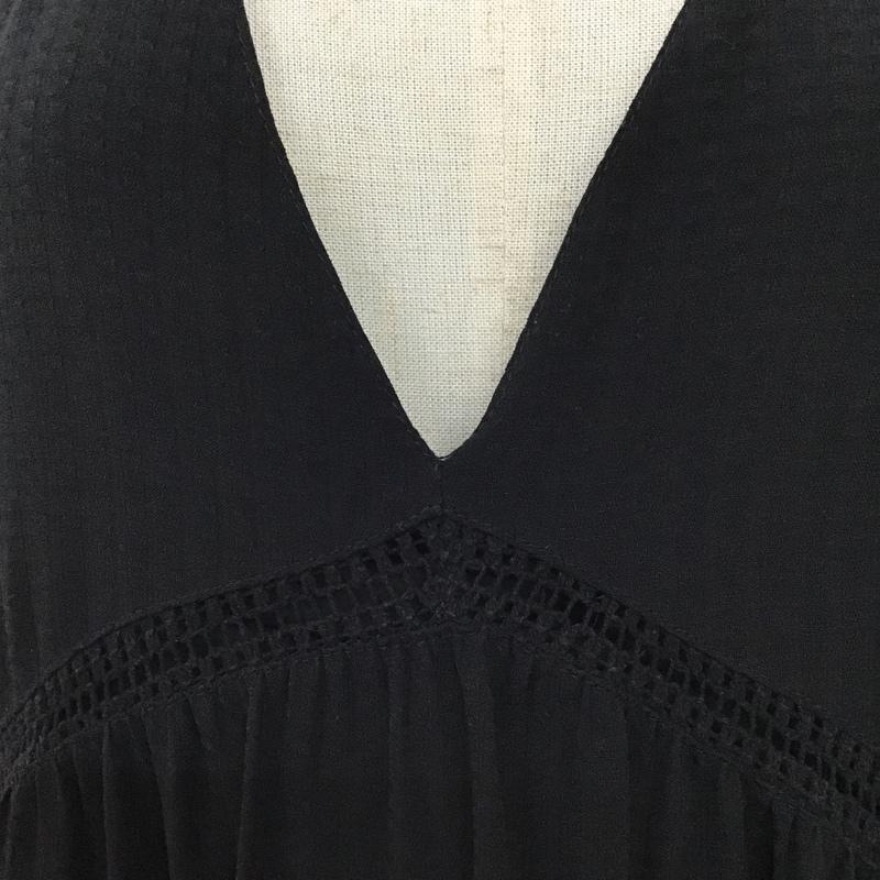 ザラ ZARA ワンピース ロングスカート M 無地 黒 / ブラック /  レディース USED 古着 中古 10097215