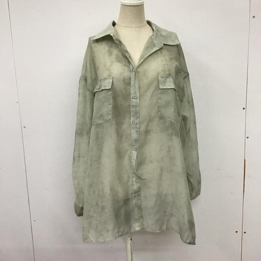 クラシカルエルフ classicalelf シャツ、ブラウス 長袖 ce0960051 ゆったりシアーシャツ タグ付き M 無地 カーキ / カーキ /  レディース USED 古着 中古 10097218