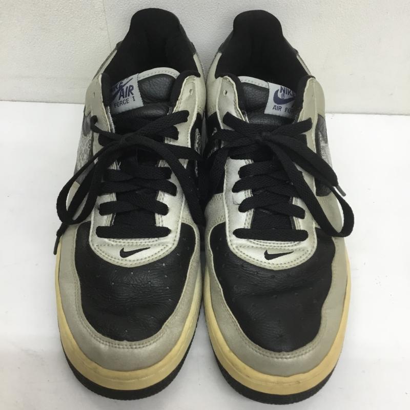 ナイキ NIKE スニーカー スニーカー AIR FORCE 1 エアフォース 1 黒蛇 624040-001 2001年製 27.0cm ロゴ、文字 X ヘビ柄 黒 / ブラック / X 銀 / シルバー /  メンズ USED 古着 中古 10097237