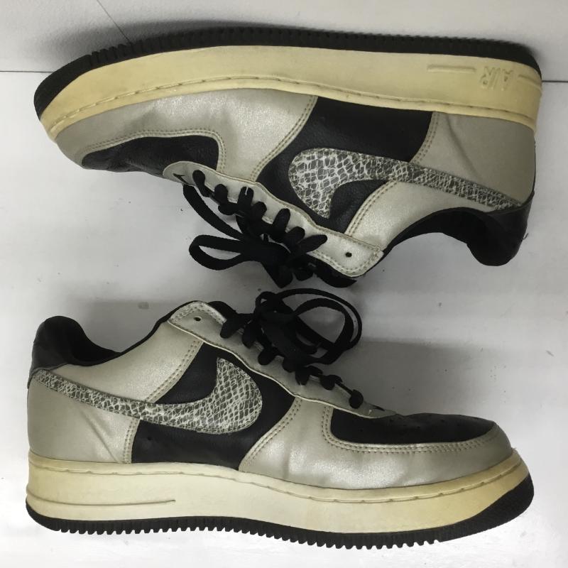 ナイキ NIKE スニーカー スニーカー AIR FORCE 1 エアフォース 1 黒蛇 624040-001 2001年製 27.0cm ロゴ、文字 X ヘビ柄 黒 / ブラック / X 銀 / シルバー /  メンズ USED 古着 中古 10097237